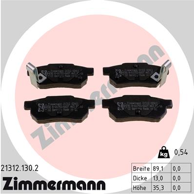 Zimmermann Brake pads for HONDA CIVIC VI Fastback (MA, MB) rear