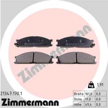 Zimmermann Brake pads for NISSAN PATHFINDER I (WD21) front