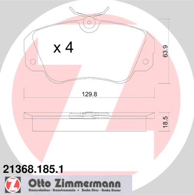Zimmermann Brake pads for OPEL OMEGA A (V87) front