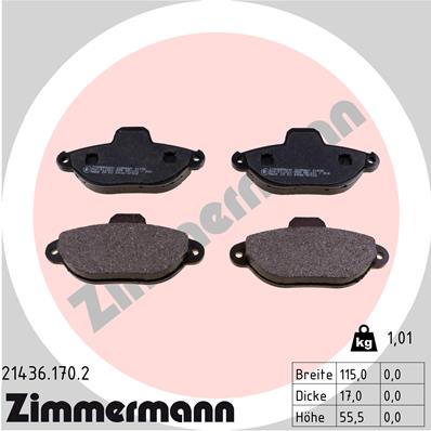 Zimmermann Brake pads for FIAT PUNTO (176_) front