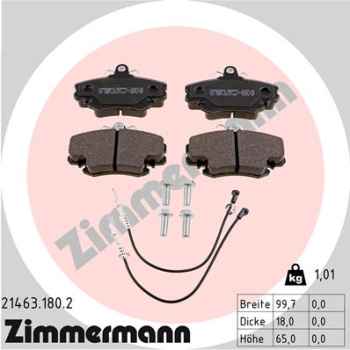 Zimmermann Brake pads for RENAULT 19 II (B/C53_) front