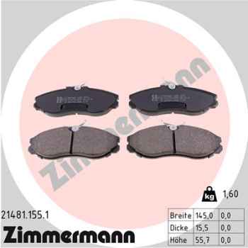 Zimmermann Brake pads for NISSAN SERENA (C23) front