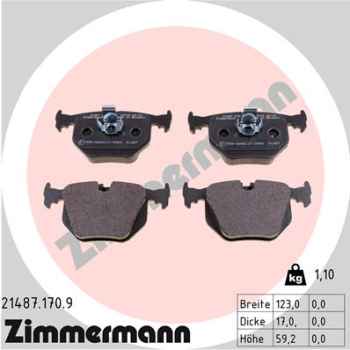 Zimmermann Bremsbeläge for BMW 3 Coupe (E46) rear