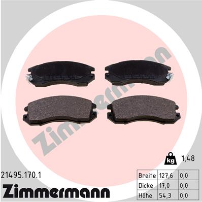 Zimmermann Brake pads for SUBARU LEGACY II (BD) front