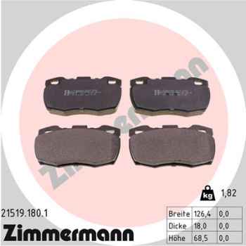 Zimmermann Brake pads for LAND ROVER 110/127 (LDH) front