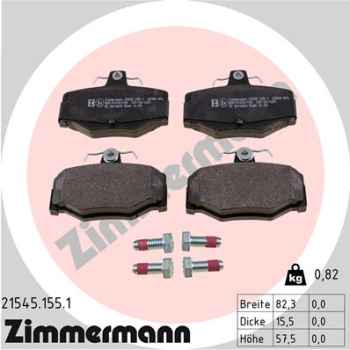 Zimmermann Brake pads for NISSAN PRIMERA (P10) rear
