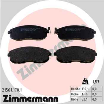 Zimmermann Brake pads for NISSAN PULSAR Schrägheck (C13) front
