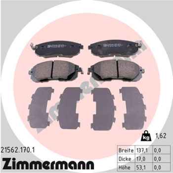 Zimmermann Brake pads for NISSAN TIIDA Schrägheck (C11) front