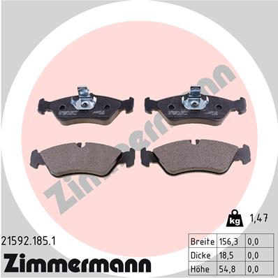 Zimmermann Brake pads for MERCEDES-BENZ SPRINTER 3-t Kasten (903) rear