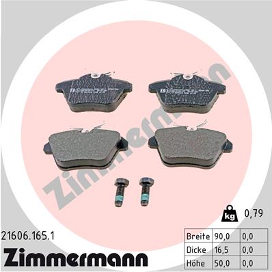 Zimmermann Brake pads for ALFA ROMEO 166 (936_) rear