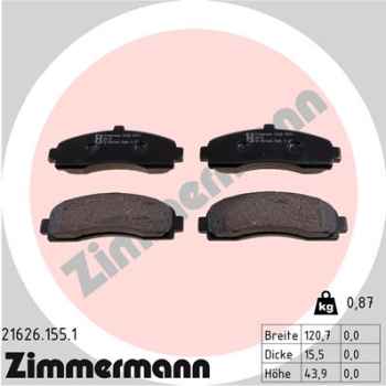 Zimmermann Brake pads for NISSAN MICRA II (K11) front