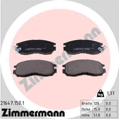 Zimmermann Brake pads for PROTON PERSONA 400 Hatchback (C9_C, C9_S) front