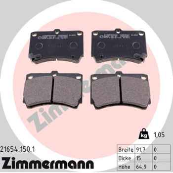 Zimmermann Brake pads for MAZDA 323 S IV (BG) front
