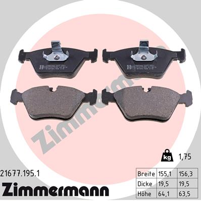 Zimmermann Brake pads for BMW 5 Touring (E39) front