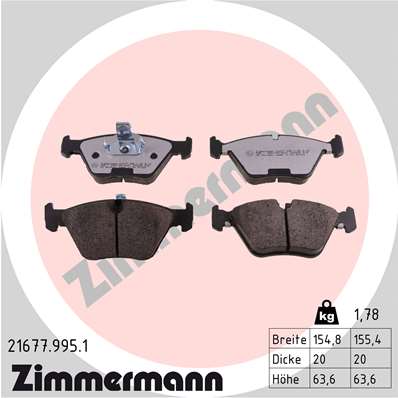 Zimmermann rd:z Brake pads for BMW 5 (E39) front