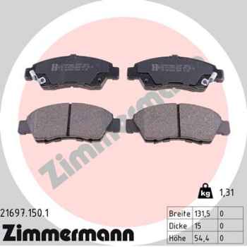 Zimmermann Brake pads for HONDA CIVIC V Coupe (EJ) front