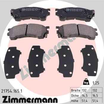 Zimmermann Brake pads for MAZDA MX-6 (GE) front