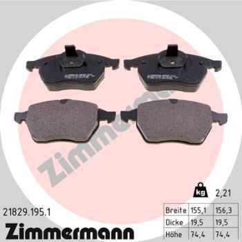 Zimmermann Brake pads for SAAB 9-5 Kombi (YS3E) front