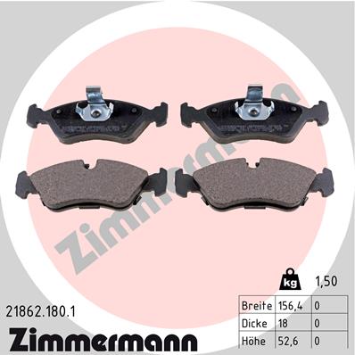 Zimmermann Brake pads for OPEL ASTRA F (T92) front