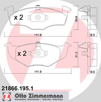 Zimmermann Bremsbeläge für SEAT TOLEDO I (1L) vorne