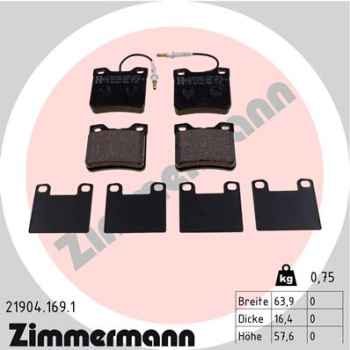 Zimmermann Brake pads for MERCEDES-BENZ VITO Kasten (638) rear