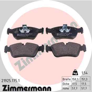 Zimmermann Brake pads for BMW 3 Cabriolet (E46) front