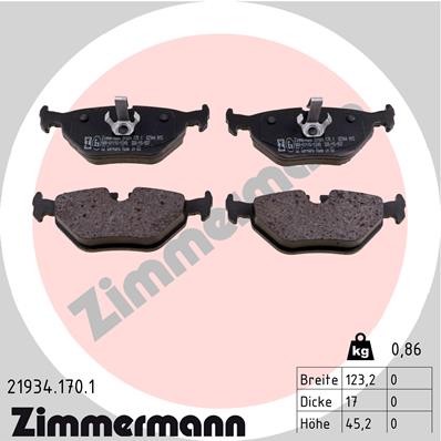 Zimmermann Brake pads for SAAB 9-5 Kombi (YS3E) rear