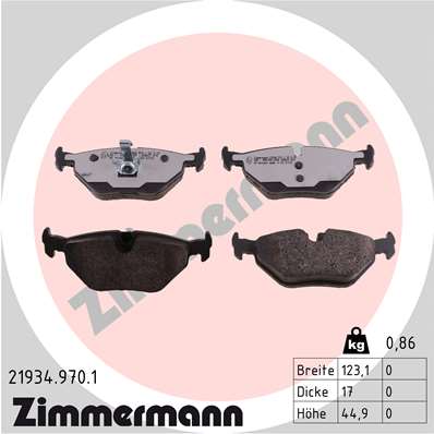 Zimmermann rd:z Brake pads for MG MG ZT rear