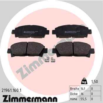 Zimmermann Brake pads for TOYOTA AVENSIS (_T22_) front