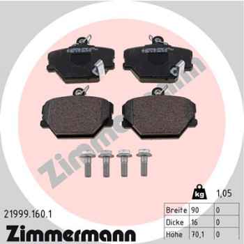 Zimmermann Brake pads for SMART CABRIO (450) front