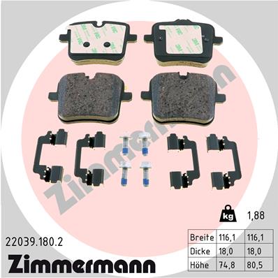 Zimmermann Brake pads for BMW 8 Cabriolet (G14, F91) rear