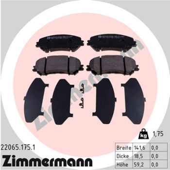 Zimmermann Brake pads for RENAULT KADJAR (HA_, HL_) front