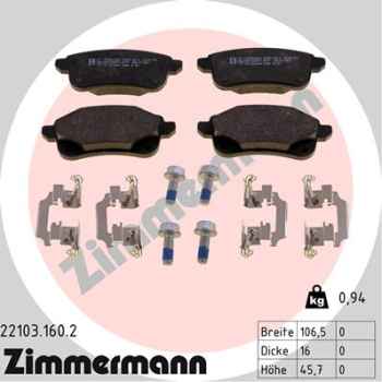 Zimmermann Brake pads for RENAULT ESPACE V (JR_) rear