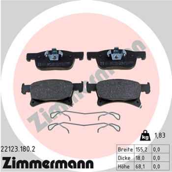 Zimmermann Brake pads for OPEL ADAM (M13) front
