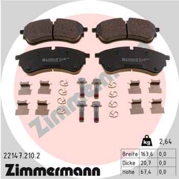 Zimmermann Brake pads for MAN TGE Bus (UY_) front/rear