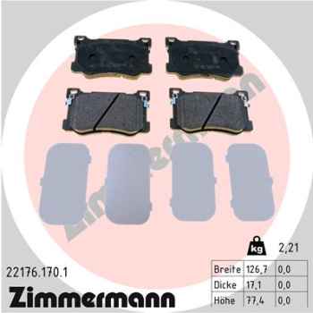 Zimmermann Brake pads for HYUNDAI GENESIS (DH) front
