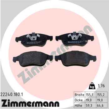 Zimmermann Brake pads for FIAT 500X (334_) front