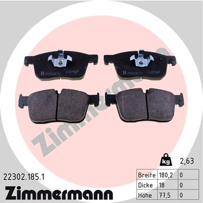 Zimmermann Brake pads for JAGUAR XE (X760) front