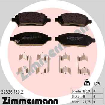 Zimmermann Brake pads for OPEL KARL (C16) front