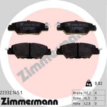 Zimmermann Brake pads for MAZDA CX-5 (KE, GH) rear