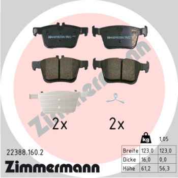Zimmermann Brake pads for SKODA KAROQ (NU7, ND7) rear