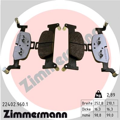 Zimmermann rd:z Bremsbeläge für AUDI A7 Sportback (4KA) vorne