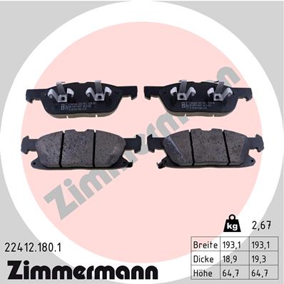Zimmermann Brake pads for FORD USA EDGE front