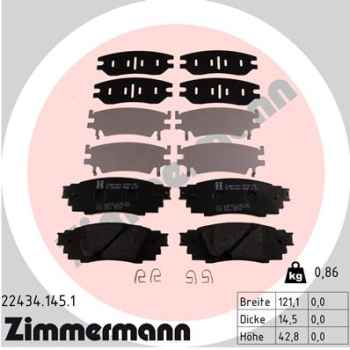 Zimmermann Brake pads for TOYOTA C-HR (_X1_) rear