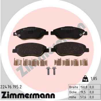 Zimmermann Brake pads for FIAT TIPO Stufenheck (356_) front