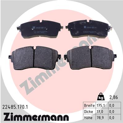 Zimmermann Brake pads for LAND ROVER RANGE ROVER EVOQUE (L551) front