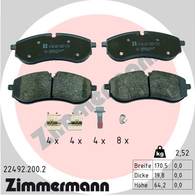 Zimmermann Brake pads for VW CRAFTER Bus (SYI, SYJ) rear
