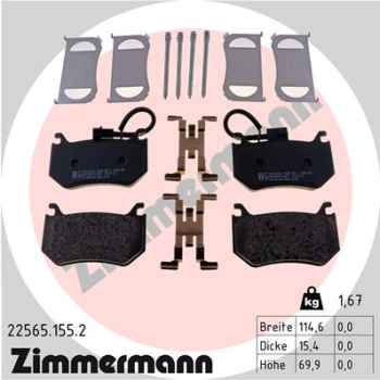 Zimmermann Brake pads for ALFA ROMEO GIULIA (952_) rear