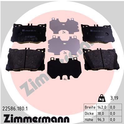 Zimmermann Brake pads for MERCEDES-BENZ E-KLASSE (W213) front