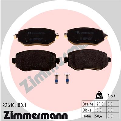 Zimmermann Brake pads for RENAULT MEGANE IV Grandtour (K9A/M/N_) front